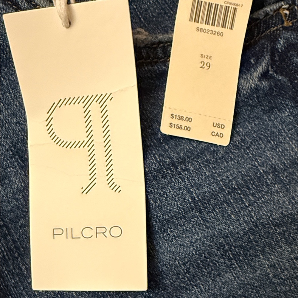 Pilcro Dark Blue Flare Jeans NWT - See Measurements! - Picture 8 of 9
